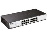D-Link 16-Port 10/100Mbps Fast Ethernet Unmanaged Switch, rack mountable