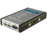 D-Link 4-Port Video+USB Switch, With 2 KVM cables