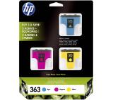 HP 363 3-pack Cyan/Magenta/Yellow Ink Cartridges