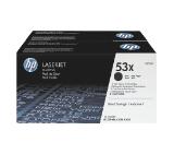 HP 53X Black Dual Pack LaserJet Toner Cartridges