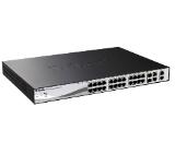 D-Link 24-port 10/100 PoE Smart Switch + 2 Combo 1000BaseT/SFP + 2 Gigabit