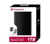 Transcend 1TB StoreJet 2.5" A3, Portable HDD, Black