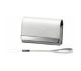 Sony LCSTWKS Stylish leather like case with hand strap, for T, W, J, silver