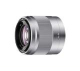 Sony SEL-50F18, 50mm F1.8 lens, silver