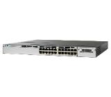 Cisco Catalyst 3750X 24 10/100/1000 Ethernet ports, Stackable, with 350W AC power supply, 1RU, LAN Base feature set