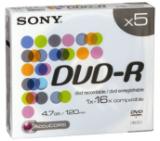 Sony 5 DVD-R slim case color 8x