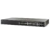 Cisco SF500-24 24-port 10/100 Stackable Managed Switch with Gigabit Uplinks