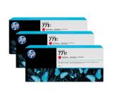 HP 771C 3-pack 775-ml Chromatic Red Designjet Ink Cartridges