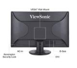 Viewsonic  VA2445-LED 23.6" LED backlight, 16:9 a/r, 5ms, Analogue/DVI, 1920 x 1080 Full HD, 10,000,000:1 DCR, Brightness 250 nits, H170 / V160