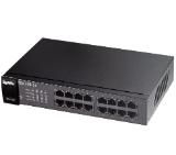 ZyXEL GS1100-16 16-port 10/100/1000Mbps Gigabit Ethernet switch, Fanless, 802.3az (Green), 19" rackmount