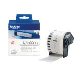 Brother DK-22223 White Continuous Length Paper Tape 50mm x 30.48m, Black on White