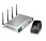 ZyXEL UAG4100 Unified Access Gateway: Wireless Dual Radio (802.11 a/b/g/n) HotSpot solution with billing system and one-click printer, 200 clients (option 300 clients), bandwidth management per account, WiFi controller for 8 (option 16) APs