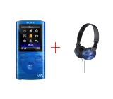 Sony NWZ-E384, 8GB, blue + Headset MDR-ZX310