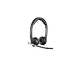 Logitech Wireless Headset H820e Stereo, Noise-cancelling Microphone, Flexible Mic, On-ear Controls, USB