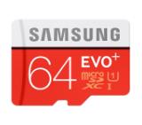 Samsung 64GB micro SD Card EVO+ with Adapter, Class10, UHS-1 Grade1, Read 80MB/s - Write 20MB/s