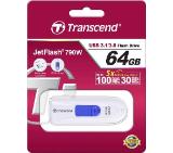 Transcend 64GB JETFLASH 790, USB 3.1, white