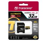 Transcend 32GB microSDHC UHS-I, MLC, 633x (with adapter, Class 3)