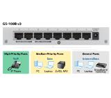 ZyXEL GS-108B v3, 8-port 10/100/1000Mbps Gigabit Ethernet switch, desktop, metal housing