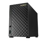 Asustor AS3102T, 2-bay NAS, Intel Celeron Dual-Core N3050 ( up to 2.1GHz, 2MB), 2GB DDR3L(non-upgradeable), 2 x 3.5" SATAII / SATAIII, GbE x 1, USB 3.0 - 1*Front/2*Rear, HDMI 1.4b, 16 Channel IP Cam(4 license included) WoL, System Sleep Mode, Tower
