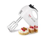 Tefal HT410138, Hand Mixer, 450W 5 Speeds + turbo, 2 Beaters, 2 Dough hooks, Plastic submersible mixer, Mixing vessel with scale