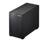 Asustor AS3202T, 2-bay NAS, Intel  Celeron Quad-Core J3160 ( up to 2.24GHz, 2MB), 2GB DDR3L (non-upgradeable), 2 x 3.5" SATAII / SATAIII, GbE x 1, USB 3.0 - 1*Front/2*Rear, HDMI 1.4b, 16 Ch IP Cam(4 license incl.) WoL, System Sleep Mode, AES-NI hardware