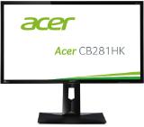 Acer CB281HKbmjdprx, 28" Wide TN LED Anti-Glare, FreeSync, 1ms, 100M:1 DCR, 300 cd/m2, 3840x2160 4K2K UHD, DVI, HDMI, DP, Speakers, Height Adjustable, Pivot, Swivel, Black