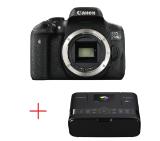 Canon EOS 750D Body + Canon SELPHY CP1200, black