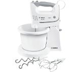 Bosch MFQ36460, Hand mixer, 450 W, White, includes bowl and stand