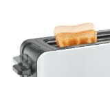 Bosch TAT6A001, Long slot toaster Toaster, ComfortLine, 915-1090 W, Auto power off, Defrost and warm setting, Lifting high, White