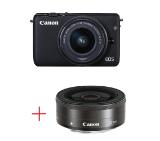 Canon EOS M10 black + EF-M 15-45mm IS STM + EF-M 22mm f/2 STM + Canon SELPHY CP1200, white