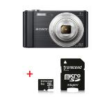 Sony Cyber Shot DSC-W810 black + Transcend 8GB micro SDHC UHS-I Premium (with adapter, Class 10)