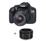 Canon EOS 1300D PORTRAIT KIT (EF-s 18-55 mm DC III + EF 50mm f/1.8 STM) + Canon Connect Station CS100 + DSLR ENTRY Accessory Kit (SD8GB/BAG/LC)