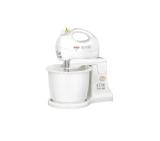 Tefal HT41313E, Hand mixer with bowl, 450W, 5 Speeds + Turbo, 2 Beaters, 2 Dough hooks, 2.5l, Rotary container, white