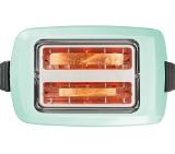 Bosch TAT3A012, Plastic compact toaster, 825-980 W, for two slices of toast, mint turquoise/black grey