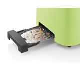 Bosch TAT3A016, Plastic compact toaster, 825-980 W, for two slices of toast, matcha green/black grey