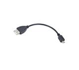 Lanberg USB micro-b (m) -> USB-A (f) 2.0, cable 0.15m otg, black (50-pack)