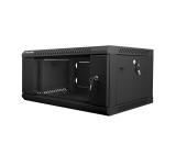 Lanberg rack cabinet 19” wall-mount 4U / 600x450 for self-assembly (flat pack), black