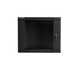 Lanberg rack cabinet 19” wall-mount 9U / 600x450 for self-assembly (flat pack), black
