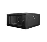 Lanberg rack cabinet 19” wall-mount 4U / 600x600 for self-assembly (flat pack), black