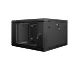 Lanberg rack cabinet 19” wall-mount 6U / 600x600 for self-assembly (flat pack), black