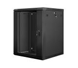 Lanberg rack cabinet 19” wall-mount 15U / 600x600 for self-assembly (flat pack), black