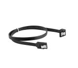 Lanberg SATA DATA III (6GB/S) F/F cable 30cm metal clips angled, black