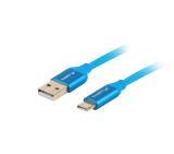 Lanberg USB-C(M) ->  USB-A (M) 2.0 cable 1.8m, blue QC 3.0 premium