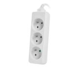 Lanberg power strip 1.5m, 3 sockets, french quality-grade copper cable, white