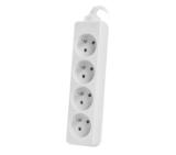 Lanberg power strip 1.5m, 4 sockets, french quality-grade copper cable, white