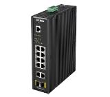 D-Link 12 Port L2 Industrial Smart Managed Switch with 10 x 1GBaseT(X) ports (8 PoE 240W) & 2 x SFP ports