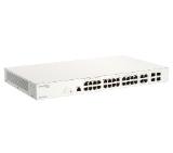 D-Link 28-Port Gigabit PoE+ Nuclias Smart Managed Switch including 4x 1G Combo Ports, 193W (With 1 Year License)
