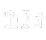 Neomounts by NewStar Motorised Mobile Floor Stand (90° tilt) - VESA 200x200 up to 800x600