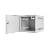 Lanberg rack cabinet 10" wall-mount 4U / 280x310 for self-assembly (flat pack) with metal door, grey