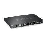 ZyXEL XGS4600-32 L3 Managed Switch, 28 port Gig and 4x 10G SFP+, stackable, dual PSU
